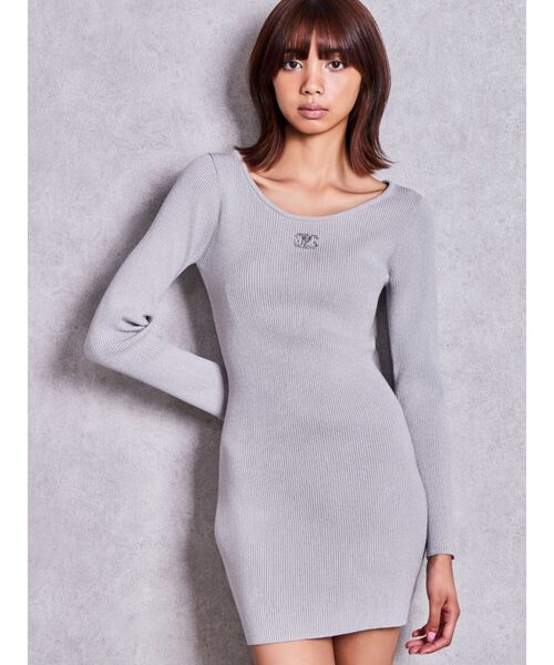 GYDAワンピース GYDA（ジェイダ） ワンピース SymmetryGYDA プレートlong sleeveニット