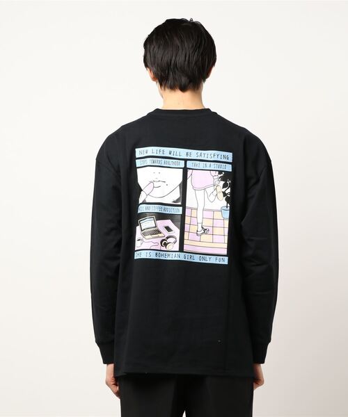 tシャツ ビッグシルエットバックプリントクルーネック長袖Tシャツ(IR) メンズ レディース | おしゃれスタ | 15
