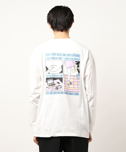 tシャツ ビッグシルエットバックプリントクルーネック長袖Tシャツ(IR) メンズ レディース | おしゃれスタ | 16