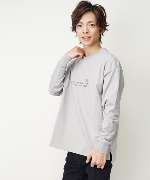 tシャツ ビッグシルエットバックプリントクルーネック長袖Tシャツ(IR) メンズ レディース | おしゃれスタ | 03