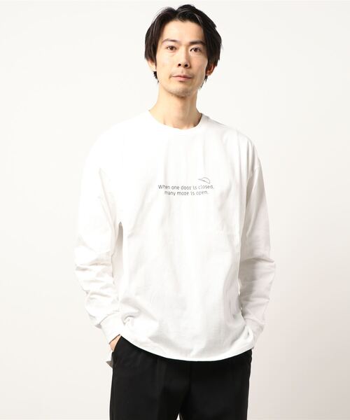 tシャツ ビッグシルエットバックプリントクルーネック長袖Tシャツ(IR) メンズ レディース | おしゃれスタ | 17