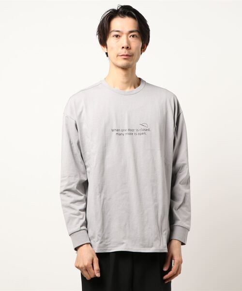 tシャツ ビッグシルエットバックプリントクルーネック長袖Tシャツ(IR) メンズ レディース | おしゃれスタ | 19