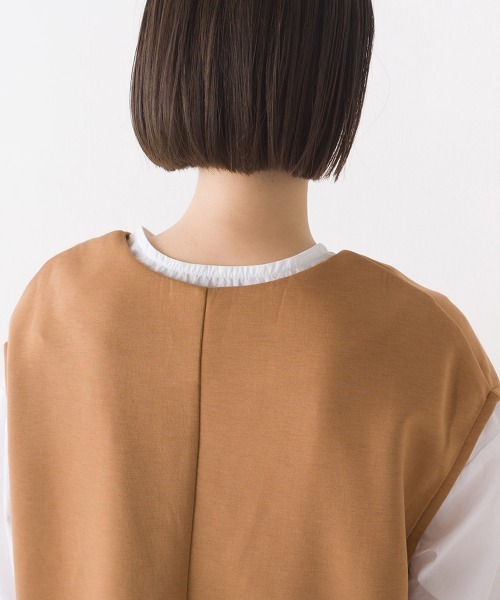 OMNES（ファッション） ベスト ジレ ダンボールニットVネック