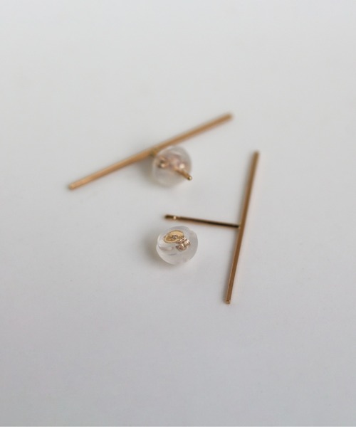 cui-cui（キュイキュイ） ピアス ゴールド ライン ピアス | K10YG