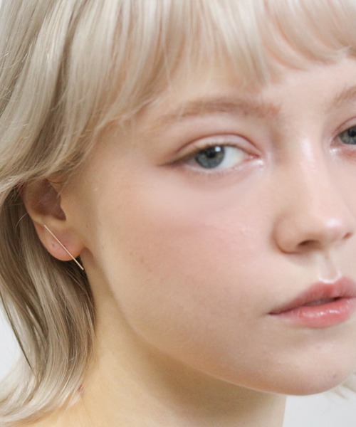 cui-cui（キュイキュイ） ピアス ゴールド ライン ピアス | K10YG