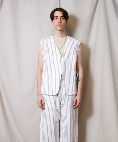 FACTOTUM ベスト ジレ 「FACTOTUM」リネンリラックスジレ メンズ 
