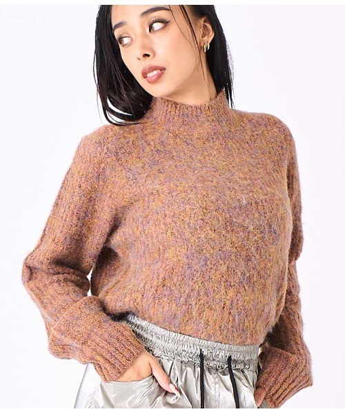 LATINA ニット セーター 起毛加工MIXニットトップス レディース  