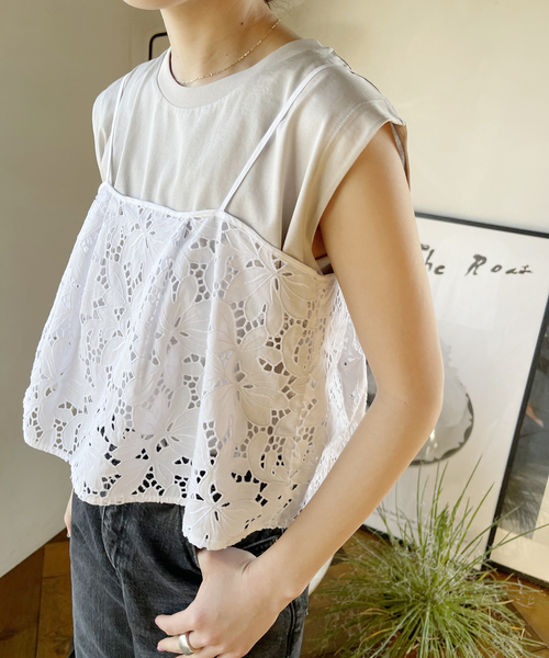 TICCA レース　キャミソール Spick＆Span シャツ ブラウス 「TICCA / ティッカ」 フラワー