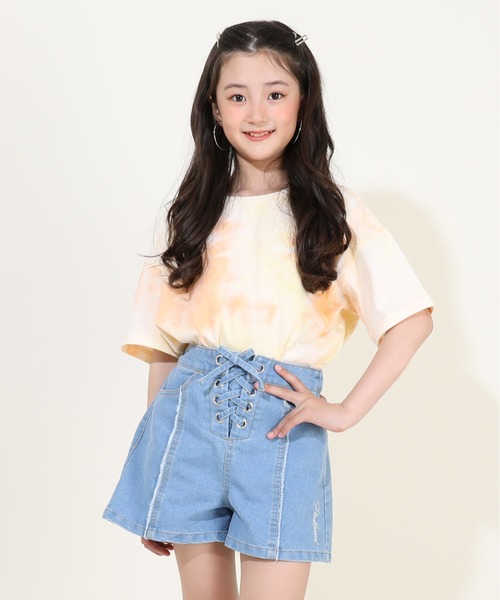 PINKHUNT パンツ 切替デニム ショートパンツ 9548K キッズ 子供
