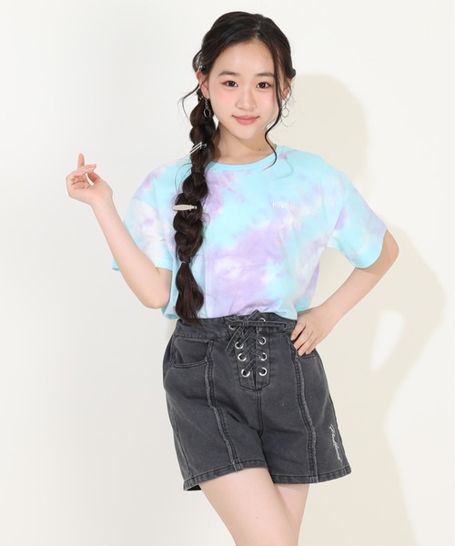 PINKHUNT パンツ 切替デニム ショートパンツ 9548K キッズ 子供