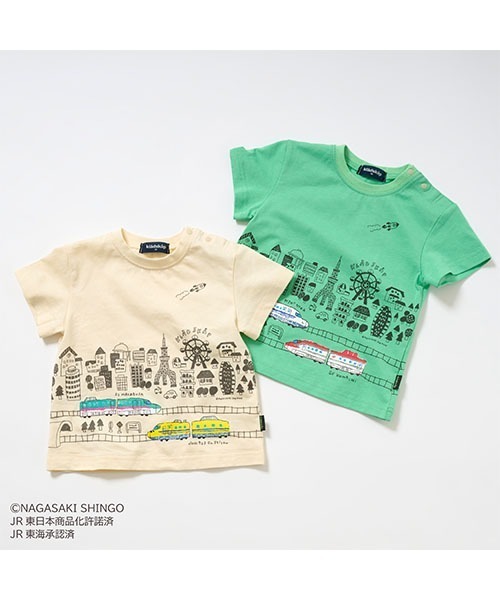 kladskap（クレードスコープ） tシャツ 街と特急電車半袖Tシャツ
