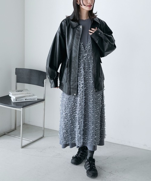 【FOXEY NY】25ans掲載＊ビジューリボン付き　ノースリーブワンピース FOXEY NY】25ans掲載＊ビジューリボン付き ノースリーブワンピース