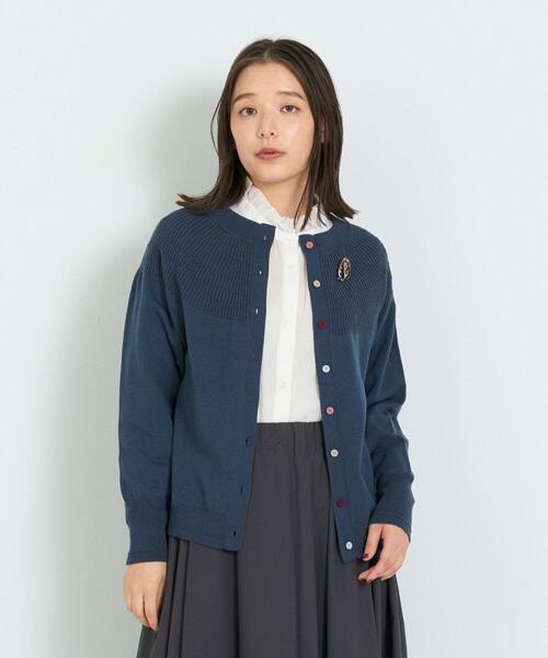アデュートリステス　カーディガン リシェスガーター配色釦カーディガン（カーディガン/ボレロ）｜ADIEU
