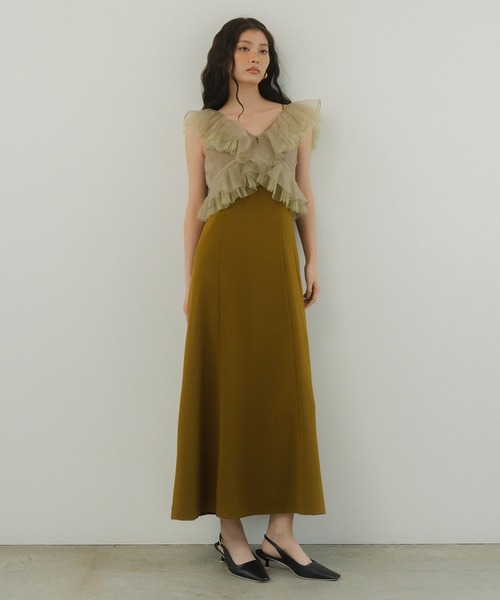 ANDRESD ドレス プリーツチュールドレス / pleats tulle dress