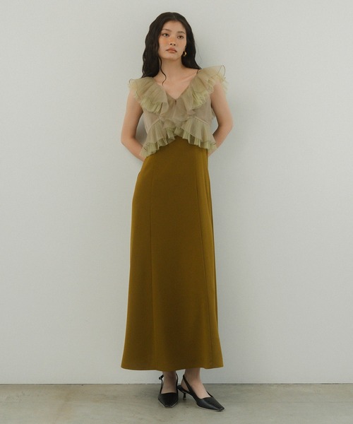 ANDRESD ドレス プリーツチュールドレス / pleats tulle dress