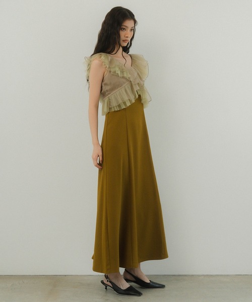 ANDRESD パーティードレス ドレス プリーツチュールドレス / pleats