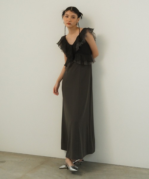 ANDRESD ドレス プリーツチュールドレス / pleats tulle dress