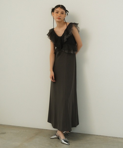 ANDRESD ドレス プリーツチュールドレス / pleats tulle dress