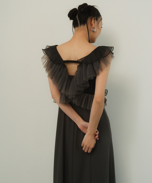 ANDRESD ドレス プリーツチュールドレス / pleats tulle dress