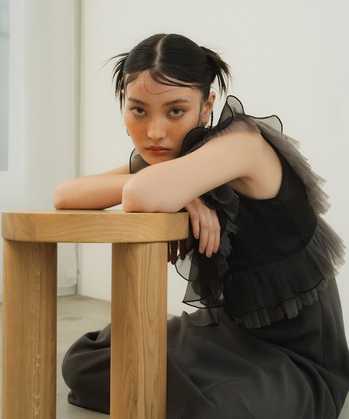 ANDRESD ドレス プリーツチュールドレス / pleats tulle dress