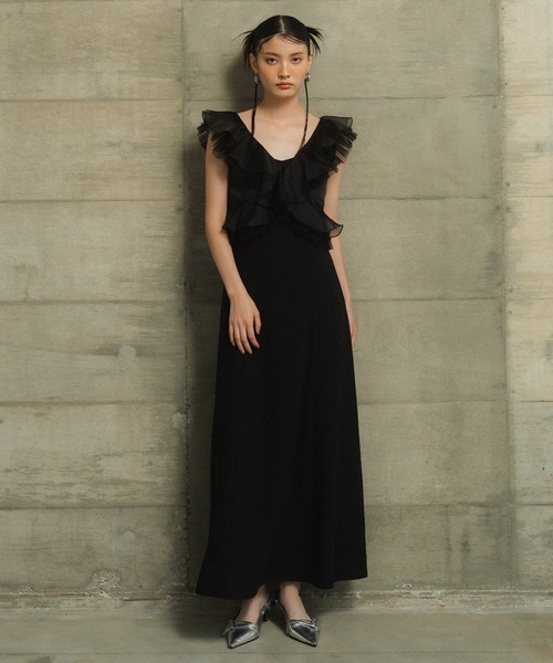 ANDRESD ドレス プリーツチュールドレス / pleats tulle dress