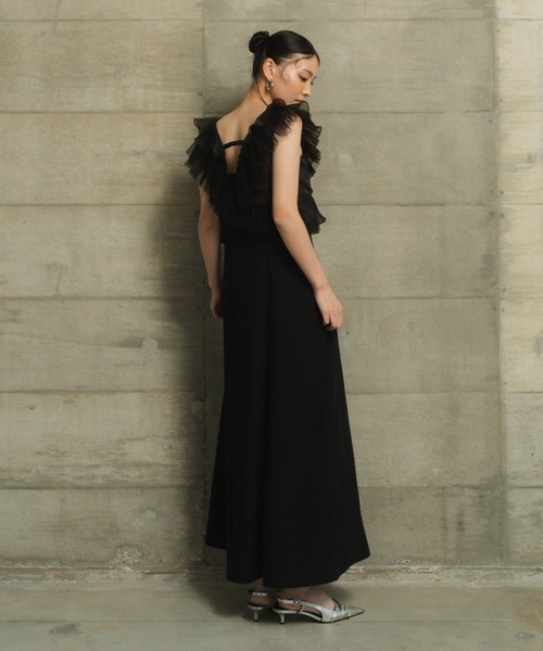 ANDRESD ドレス プリーツチュールドレス / pleats tulle dress