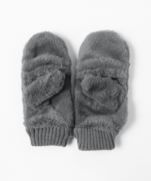 【メーカー直売】の商品をすべて B：MING by BEAMS 手袋 フェイクファー ミトン レディース 小物