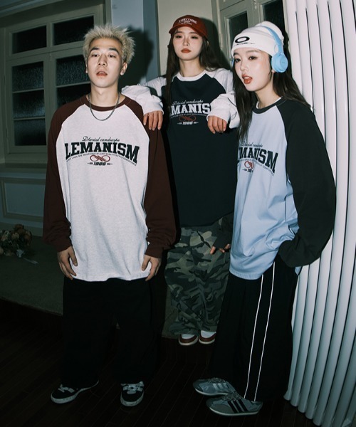 tシャツ 「Lemanism」フロントロゴ ラグランデザイン