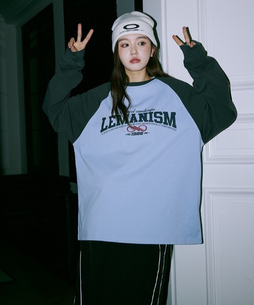 tシャツ 「Lemanism」フロントロゴ ラグランデザイン