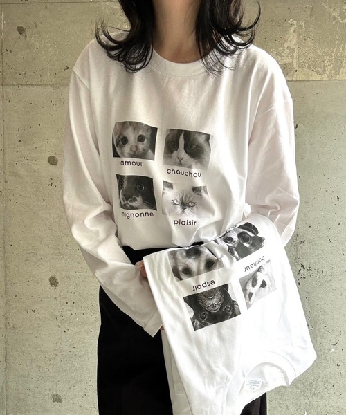 【未使用品】定価5.1万円　G/FORE ホワイトT-シャツ　レディース tシャツ アニマルグラフィックプリントロングTシャツ レディース