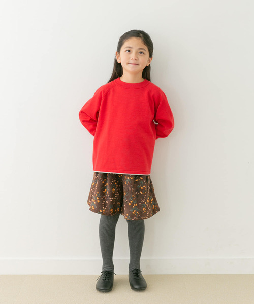 URBAN RESEARCH DOORS パンツ 花柄コーデュロイフレアキュロット