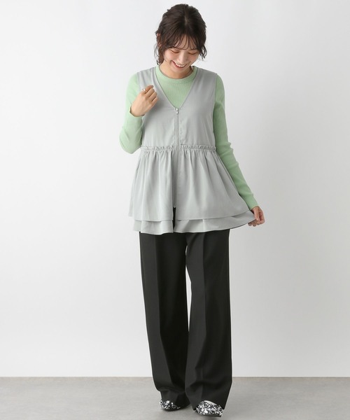 LEPSIM ベスト ジレ ギャザーWZIPベスト LEPSIM｜ギャザーWZIPベスト | Rakuten Fashion(楽天