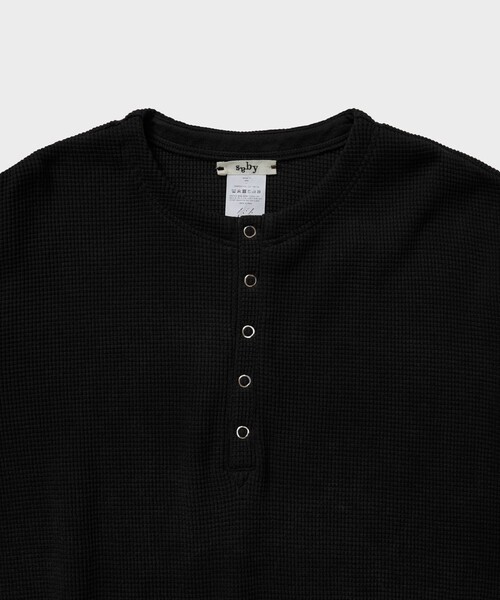 tシャツ 「saby/サバイ」WAFFLE HENRY NECK SHIRTS メンズ : ZOZOTOWN