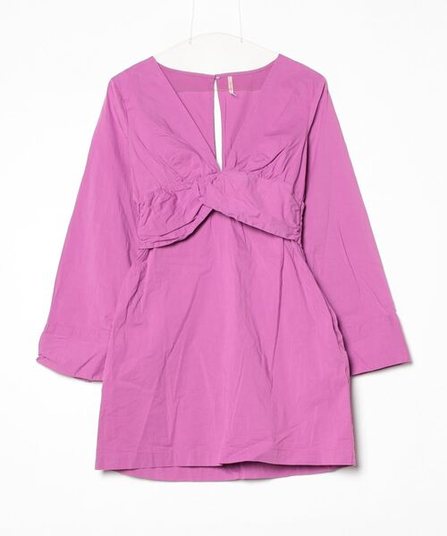 FREE PEOPLE 「FREE PEOPLE」 長袖ワンピース X-SMALL パープル