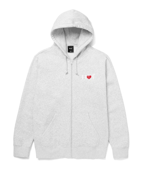 HUF」 ジップアップパーカー X-LARGE グレー系その他 メンズ 