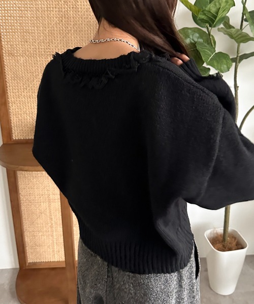 apres jour mignon ニット フリルレースVニット「ZOZOTOWN限定アイテム 