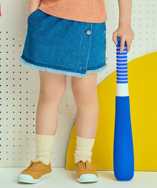 B：MING by BEAMS パンツ デニム キュロットパンツ（100〜140cm