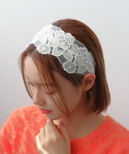 Three Four Time（スリーフォータイム） カチューシャ フラワーレース