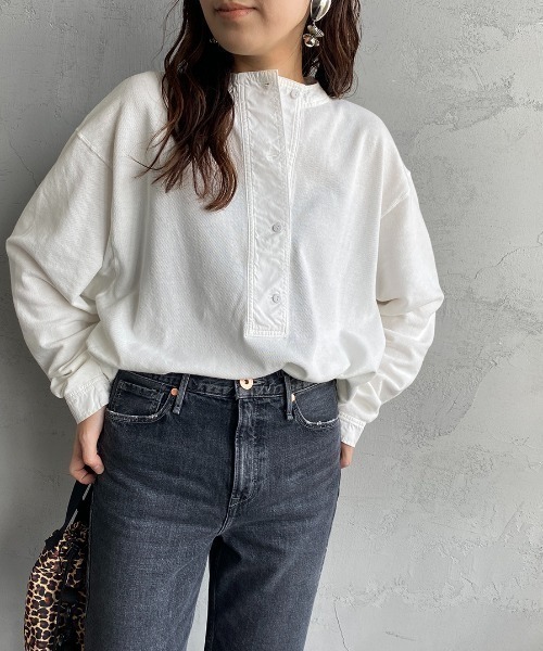 【美品】THE SHINZONE ミリタリーヘンリーカットソー THE SHINZONE tシャツ 「THE SHINZONE/ザ シンゾーン