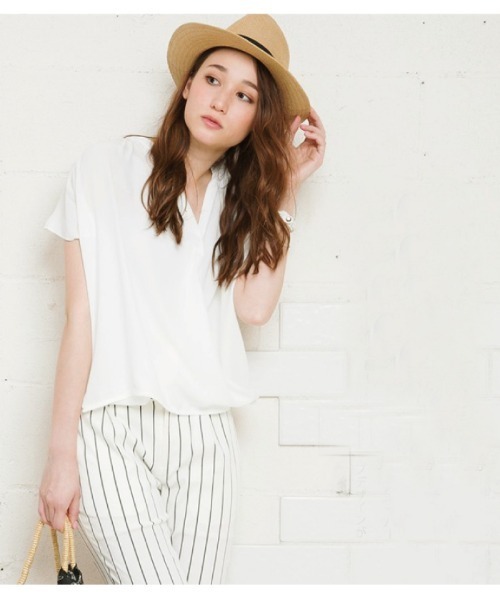【超美品】カシュクール シフォンブラウス　レディースMサイズ ブラウス シャツ カシュクールシフォンブラウス レディース