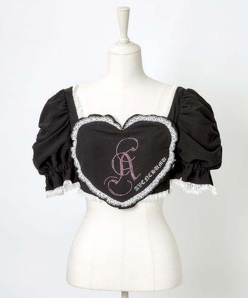 トップス Velor heart button tops avenchumu Tops – AVENCHUMU （アバンチュウム）