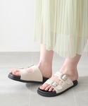 厚底 サンダル ダブルビジューバックル 厚底 ...の詳細画像5