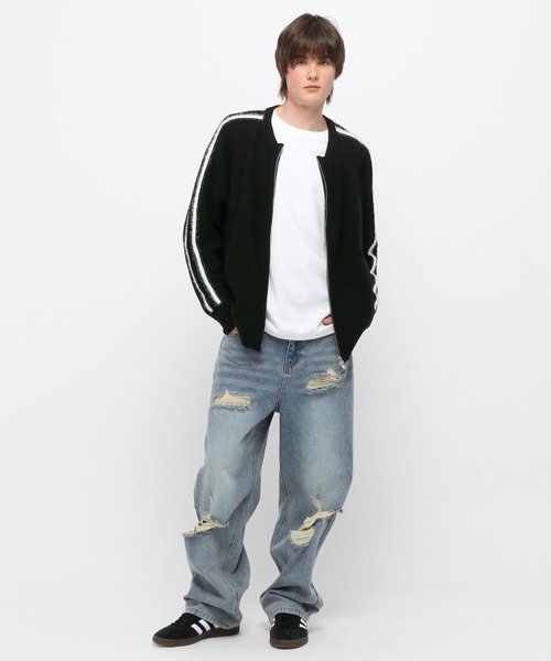 3.3 FIELD TRIP セーター ニット 3.3 Field Trip／モヘアラインジップ