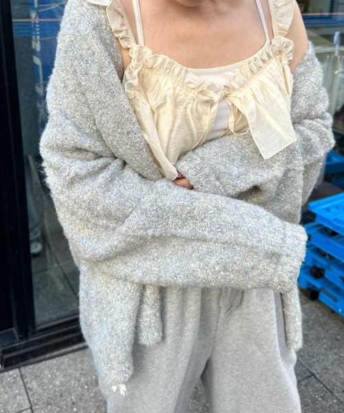   collection アイボリーニットカーディガン スパンコール ニットカーディガン LE SOUK HOLIDAY｜クロスプラス公式