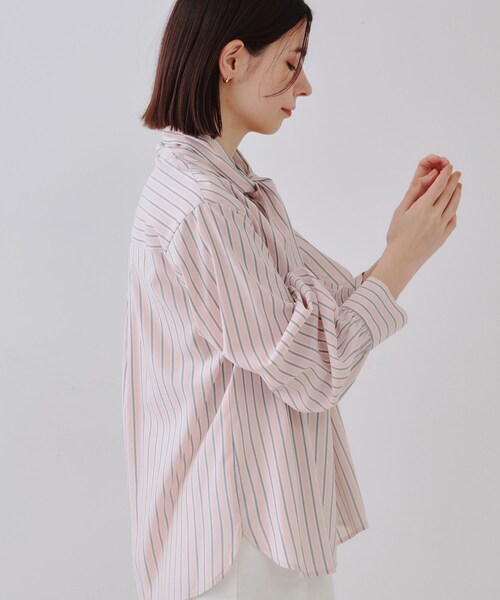 OPAQUE.CLIP（オペークドットクリップ） ブラウス シャツ ストライプ