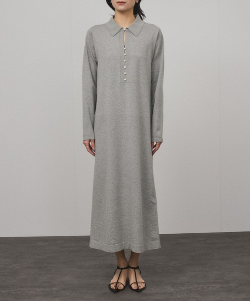 SALON adam et rope' ワンピース 「WEB限定」スキッパーニット