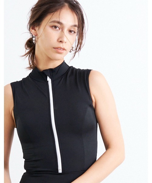 mikomori（ミコモリ） 水着 FRONT ZIP BODY SUIT レディース