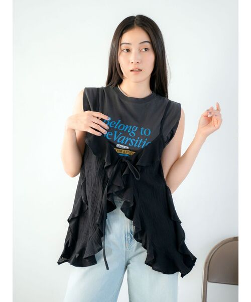 Ungrid キャミソール コットンフリルキャミ : ZOZOTOWN Yahoo!店