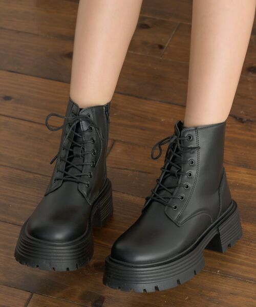 「RETRO GIRL」 ショートブーツ MEDIUM オフホワイト レディース_画像6