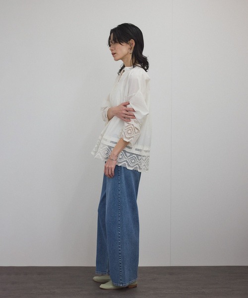 SALON adam et rope' ブラウス シャツ 「WEB限定」レース